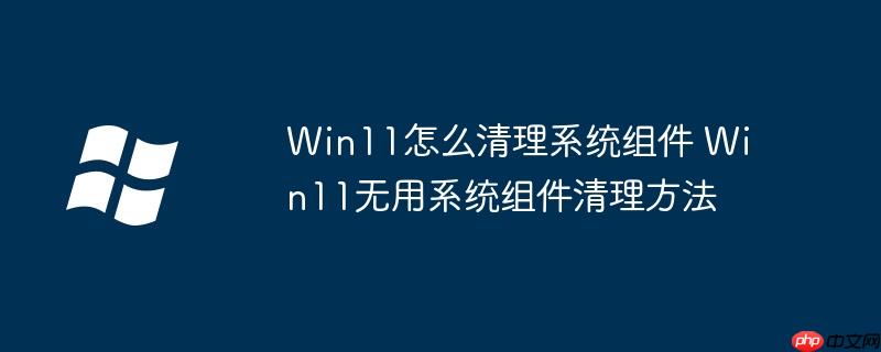 Win11怎么清理系統組件 Win11無用系統組件清理方法