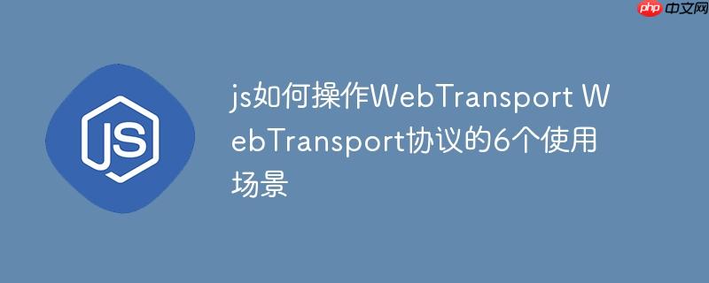 js如何操作WebTransport WebTransport協議的6個使用場景
