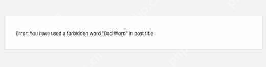 如何為 WordPress 標題創建禁用詞列表
