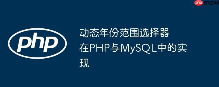 動態年份范圍選擇器在PHP與MySQL中的實現-小浪學習網