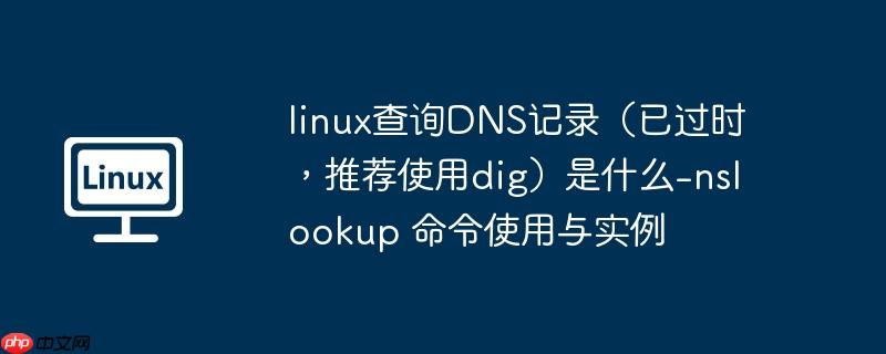 linux查詢DNS記錄（已過時，推薦使用dig）是什么-nslookup 命令使用與實例-小浪學習網