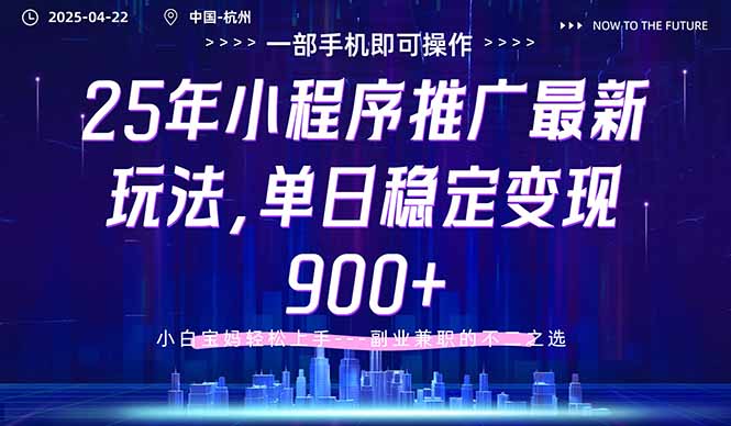 （14494期）25年小程序推廣最新玩法，單日穩定變現900+，小白輕松上手-小浪學習網