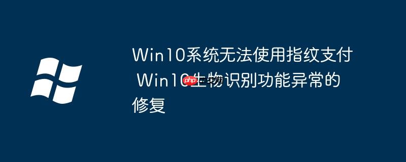 Win10系統(tǒng)無法使用指紋支付 Win10生物識別功能異常的修復(fù)