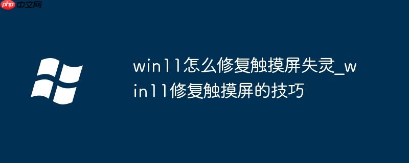 win11怎么修復觸摸屏失靈_win11修復觸摸屏的技巧