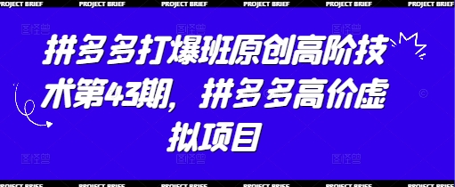 拼多多打爆班原創(chuàng)高階技術(shù)第43期，拼多多高價(jià)虛擬項(xiàng)目-小浪學(xué)習(xí)網(wǎng)