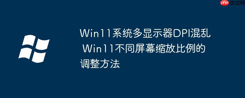 Win11系統多顯示器DPI混亂 Win11不同屏幕縮放比例的調整方法