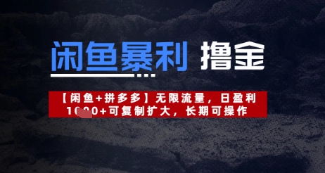 閑魚暴利擼金無(wú)限流量，日盈利幾張，可復(fù)制擴(kuò)大，長(zhǎng)期可操作-小浪學(xué)習(xí)網(wǎng)